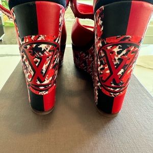 Red Louis Vuitton Wedge - Size 41